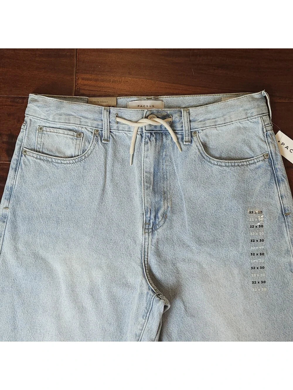 NWT Pacsun Extreme Baggy Jeans Men's 32x30 Blue Denim Oversized Leg Wide